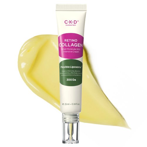 CKD Retino Collagen Intensive Cream 0.84 fl oz - Small Molecular Collagen Cream for Fine Lines, Deep Wrinkles, and Jawline Firming Treatment.
