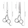 Hair Cutting Scissors Professional Home Haircutting Barber/Salon Thinning Shears Kit with Comb and Case for Men/Women (Silver)