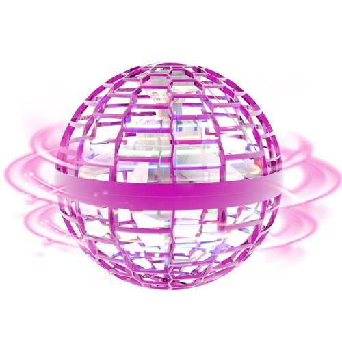 FLYNOVA Pink Ball Toy for Girls,Flying Fidget Spinner with Lights,Cool Christmas Birthday Gifts f...