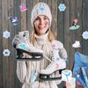 120PCS Ice Skating Stickers, Ice Skating Birthday Party Decorations Wonderland Ice Skating Party Favors Supplies Christmas Snowflake Stickers for Water Bottle, Laptop, Phone, Skateboard, Scrap Booking