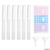 Empty Cosmetic Container Pen - 5 Pack - Refillable Fluid Applicator with Brush Tip - For Nail Polish, Lip Gloss, Teeth Whitener, Essential Oil - Non-Leaking Design- Funnels and Labels Included