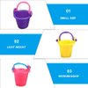 Toyvian Sand Toys 10pcs Plastic Buckets 2.5cm/1inches Mini Plastic Beach Pail Beach Toy Sandbox Buckets Toys for Doll Water Buckets Handmade Small Buckets Model Beach Toys