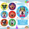 FillTouch 60 Pcs 9 Inch Dog Birthday Party Plates Disposable Dog Theme Decoration Plates Set Tableware for Kids Birthday Party Supplies Dessert Favors