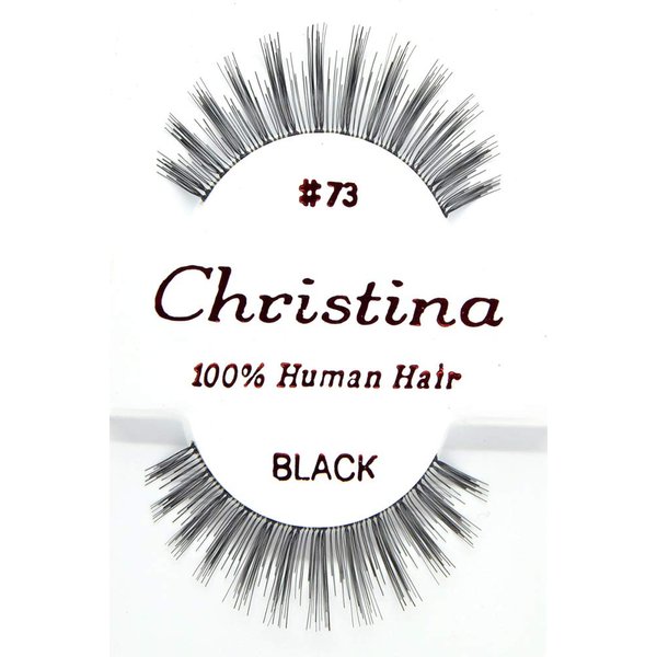 12X Eyelashes - #73 Christina 100% Human Hair Fake Eyelashes