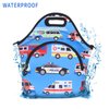 Violet Mist Neoprene Lunch Bags with Shoulder Strap Lunch Totes for Women Insulated Lunch Handbag Thermal Lunch Box Reusable Gourmet Bento Bag Pocket Zipper for Work Picnic Travel Gifts, Blue Car