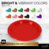 Amcrate Paper Dinner Plates Red, 8 1/2 Inches Paper Plates Disposable, Strong and Sturdy Disposable Plates for Party, Dinner, Holiday, Picnic, or Travel Party Plates, Pack of 50