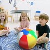Pijaborg 24 inch Beach Balls Bulk, 3 Pack Beach Balls for Kids, Reusable Inflatable Beach Ball for Summer Beach Outdoor or Indoor