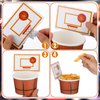 Tanlade 48 Pcs Sports Snack Cups Sports Bowls, Soccer Baseball Football Rugby Basketball Party Decorations, Sports Theme Basketball Party Supplies Basketball Bowl for Birthday Party Favors