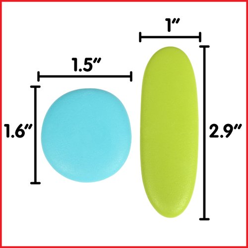 edxeducation - 13229 Rainbow Pebbles - Junior - Earth Colors - Mini Jar - Ages 18M+ - Sorting and Stacking Stones - Early Math Manipulative for Children - First Counting and Construction Toy