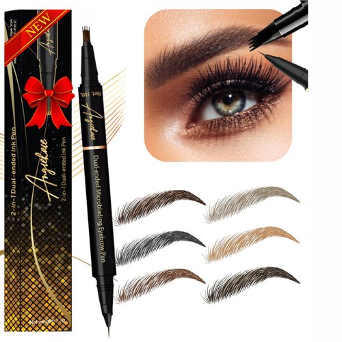 Eyebrow Pencil (Taupe) Dual-Ended Microblading Eyebrow Pen- Brow Pencil 2-in-1 Waterproof and Long Lasting Eye Brow Pencils for Women, Eyebrow Makeup for Natural and Hair-Like Effect Brows