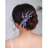 Denifery Blue Bridal Hair Comb Sapphire Blue Crystal Hair Comb Wedding Navy Blue Rhinestone Royal Blue Hair Comb Wedding Hair Piece for Women and Girls