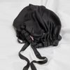 Kitsch XL Satin Bonnet for Sleeping - Satin Silk Hair Bonnet for Women | Ultimate Sleep Protection and Comfort | Silky Smooth Satin Hair Wrap | Wake Up with Beautifully Styled Hair (Black)