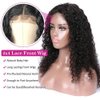 Deep Wave Lace Front Wigs Human Hair Wigs for Black Women Curly Human Hair Wigs Wet and Wavy Lace Front Wig Human Hair Glueless Wigs Human Hair with Baby Hair 150% Density(Natural Color, 18 Inch)