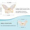 12 Pcs Colorful Clear Butterfly Hair Clips RENUIS Acrylic Hair Claw Clips for Thick,Thin and Medium Hair Stylish and Non-Slip Big Butterfly Jaw Clips Purple Hair Accessories for Girls and Women