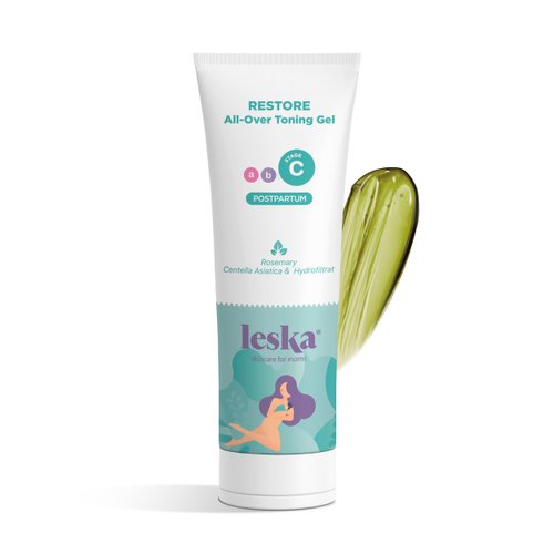Leska Maternity Post-Pregnancy Gel | STAGE C: RESTORE All-Over Toning Gel (Postpartum) | Part of a Complete 3 Part Pregnancy Skin Care System | New Mom Gifts (4oz)