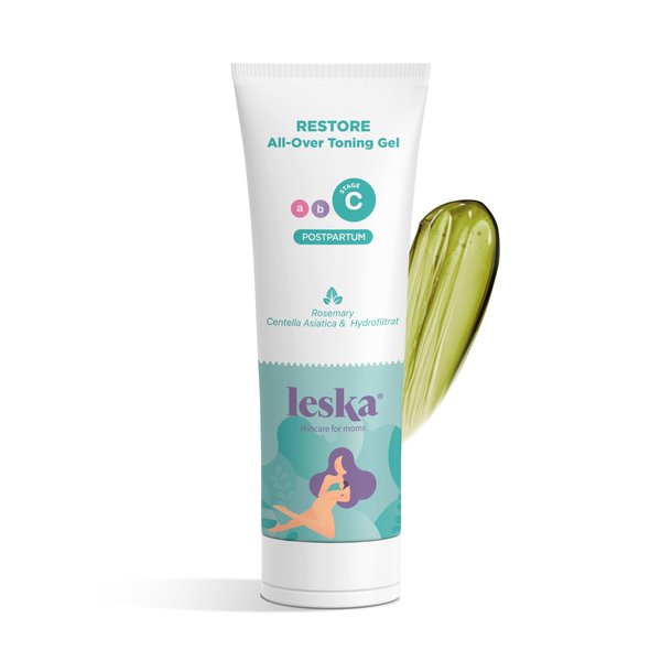 Leska Maternity Post-Pregnancy Gel | STAGE C: RESTORE All-Over Toning Gel (Postpartum) | Part of a Complete 3 Part Pregnancy Skin Care System | New Mom Gifts (4oz)