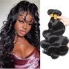 SIIKAP Body Wave Human Hair Bundles 16 16 16 Inch Human Hair Body Wave Bundles Body Wave Bundle 10A Grade 100% Unprocessed Brazilian Body Wave Bundles 3 Bundles Hair Extensions Natural Black Color