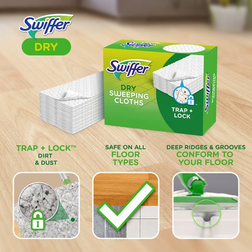 Swiffer Sweeper Dry Sweeping Pad, Multi Surface Refills for Dusters Floor Mop, with Febreze Lavender, 32 Count