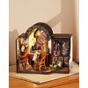 Rowood Miniature House Kit,DIY Miniature Dollhouse Kits for Adults,Mini House Craft Kits for Women with LED,Christmas Birthday Gift for Kids Teens Ages 14+(The Magic Study)