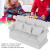 Agatige Dollhouse Furniture Set, Dollhouse Miniature Sofa Kit with 3 Pillow Miniature Toys Couch Chairs for 1:12 Dollhouse Accessory(Gray)