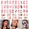 Alotpower Halloween Tattoos Stickers 3D Fake Scars 265+Pcs 40 Sheets,Horror Realistic Wound Stitch Halloween Temporary Tattoos, Halloween Face Tattoos for Halloween Party Cosplay