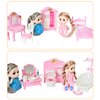 40 Pcs Dollhouse Furniture Accessories Set Miniature Mini Furniture Small Doll House Dolls People Playhouse Family Toys Gift 1:12 Kitchen Bedroom LivingRoom Bathroom Boy Girl Toddler Kid 3Y+