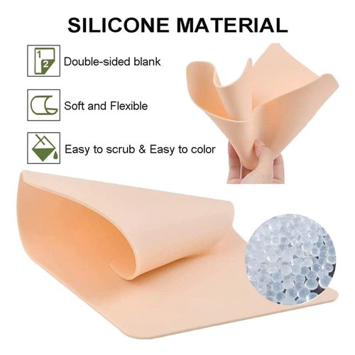 Blank Tattoo Practice Skin - Romlon 20Pcs Tattoo Skin Practice 8'' x 6'' Double Sides Tattoo Skin Microblading Eyebrow Fake Skin for Tattoo for Beginners and Experienced Artists Tattoo Supplies…