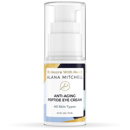 Anti-Aging Peptide Under Eye Cream – Peptide Eye Cream for Hydrated & Firm Skin – Under Eye Cream for Dark Circles and Puffiness – Anti Aging Eye Cream for Crows Feet & Fine Lines (0.5 oz/15 ml)
