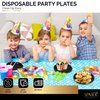 Amcrate Paper Dinner Plates Black, 8 1/2 Inches Paper Plates Disposable, Strong and Sturdy Disposable Plates for Party, Dinner, Holiday, Picnic, or Travel Party Plates, Pack of 50