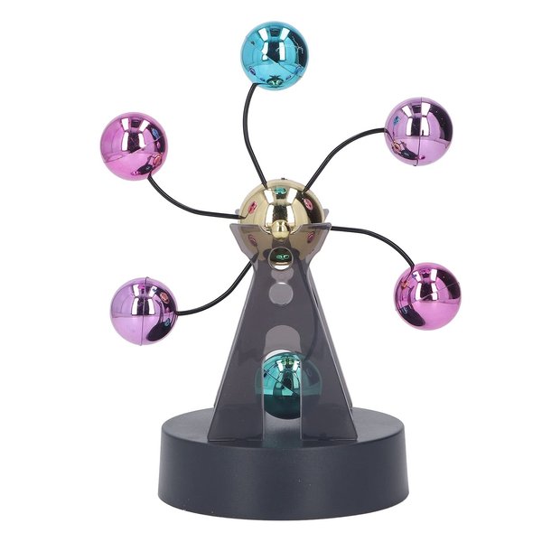 Electronic Perpetual Motion Swing Balance Balls Office Desk Ornament Home Decoration Gift Toy,6.5x4.3x8.1inPerpetual Motion Desk Toy Magnetic Balls, Magnetic Building Blocks