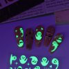 Halloween Nail Stickers Glow in The Dark Ghosts Nail Decals 6PCS Self-Adhesive Halloween Nail Art Stickers Cute Ghosts Spiderweb Nail Art Design Nail Decor Supplies for Women Girls Nail Decorations