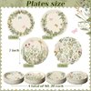 Sunnyray 80 Pcs Wild Floral Party Plates 7 in Wildflower Disposable Dessert Dinner Paper Plates Dinnerware Decor Wedding Plates for Garden Birthday Tea Party Baby Shower Supplies(Retro Style)