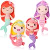 Civaner 4 Pcs 7.8" Mermaid Stuffed Animal Mermaid Plush Toys for Girls Ocean Princess Dolls Mermaid Birthday Decorations for Women(Cute Style)