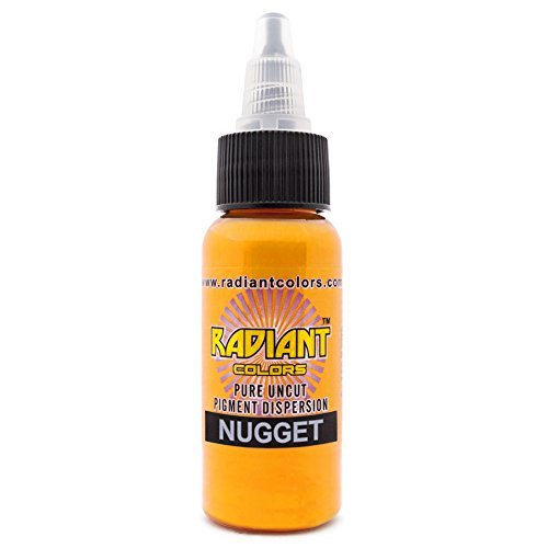 Radiant Colors Tattoo Ink Professional Tattooing Inks Fluid Vegan Pigments 1 oz One Ounce Nugget