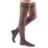 mediven Sheer & Soft for Women, 20-30 mmHg - Closed Toe Leg Circulation, Thigh High Compression Stockings with Lace Top Band, Sheer Leg Support Compression Hosiery, I, Ebony