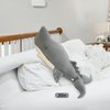 EVYEFL Whale Plush, 20 Inch Marine Animal Whale Pillow, Whale Stuffed Animal Plush Doll, Soft Plush Kids Gift (Gray, 20 Inch)