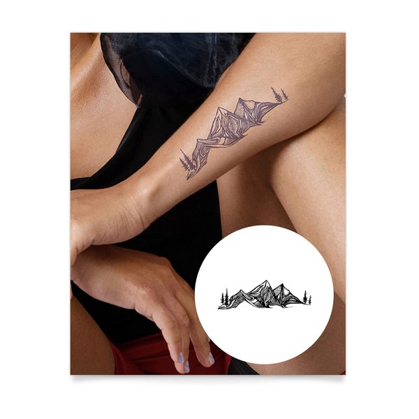 Inkbox Temporary Tattoos, Semi-Permanent Tattoo, One Premium Easy Long Lasting, Water-Resistant Temp Tattoo with For Now Ink - Lasts 1-2 Weeks, Born to Roam, 5 x 2 in