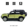 1:43 Scale 2020 Land Rover Defender 110 Model Car Kit Diecast Toy Cars Metal Alloy Vehicles, Parts Changeable, Doors Open, Black Top and Roofrack, Collection for Men, Toys for Boys Kids Gifts, Green