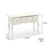 Miniature Table 1:12 Furniture for Dollhouse Accessories Writing Desk with 3 Drawers Miniature Room Ornaments Living Room Bedroom Library Scene Decoration (White)