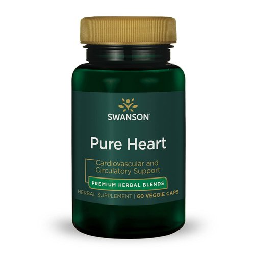 Swanson Pure Heart Cardiovascular Circulatory Health Antioxidant Resveratrol Blood Pressure Cholesterol Support Herbal Supplement 60 Veggie Capsules (Veg Caps) Vegan