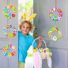Qyeahkj 286 Pcs Easter Foam Wreath Craft Kit DIY Wreath Signs Decorations 24 Sets Easter Craft for Kids Easter Bunny Egg Chick Foam Stickers for Home Classroom Activities Easter Front Door Decor