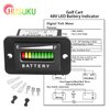 48V led Battery Indicator 48 Volt Battery Meter led Voltmeter Gauge led Digital Voltmeter for Golf Cart Club Car EZGO Yamaha