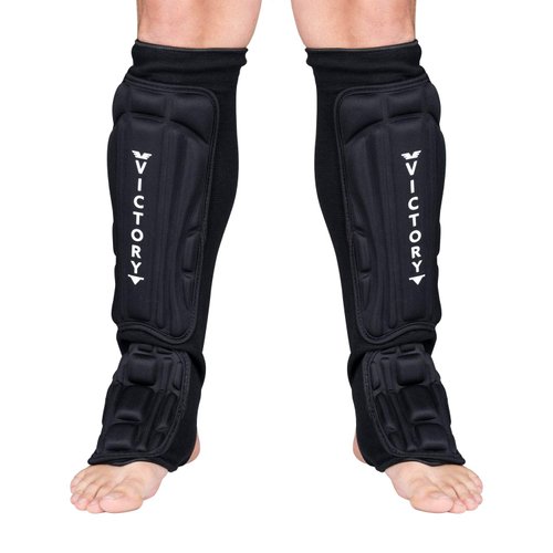 Kickboxing, Muay Thai MMA Martial Arts Shin Guards, Instep Guard Sparring Protective Leg Shin Foam Kick Pads for Kids and Adults (Small)