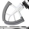 Flex Edge Beater,Mixer Accessory,Attachments For Mixer,Fits Tilt-Head Stand Mixer Bowls For 4.5-5 Quart Bowls,Beater With Silicone Edges,White