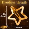 Joez Wonderful 12 Pcs Gold Star Hair Clips, 1.18"/3cm Metal Snap Hair Clips, Cute Star Clips Hair Barrettes, Non-Slip Fashion Star Hair Accessories for Women Girls