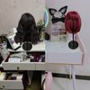 Wig Stand 1PC Adjustable Height Portable Wig Holder Stands Non-Slip Wig Head Holders Sturdy Plastic Wig Head Stand for Multiple Wigs and Hats Styling Drying Display (Black)