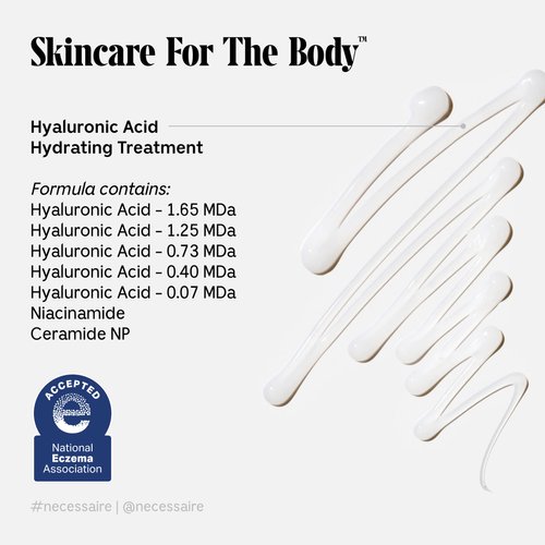 Nécessaire The Body Serum - Hydrating Serum With Hyaluronic Acid, Niacinamide + Ceramides. Dermatologist-Tested. Hypoallergenic. Approved By The National Eczema Association. 150 ml / 5.1 fl oz.