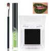 HOSAILY Green Matte Liquid Lipstick Set with Black Eyeshadow Powder, Halloween Goth Lip Gloss Waterproof Longlasting DIY Cute Unique Makeup Lip Stain for Rave Festival Accessories Cosplay Party