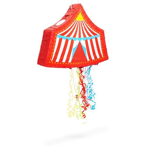 BLUE PANDA - Pull String Circus Pinata - Carnival Theme Party Decorations for Birthday (Small, 16.5 x 3.0 x 13.1 in)