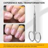BEZOX Precision Curved Tip Cuticle Scissors - Russian Style Sharp Nail Dead Skin and Hangnail Scissor, Professional Cuticle Trimmer with Sharp, Thin Blade - Ideal for Right & Left-Handed Use